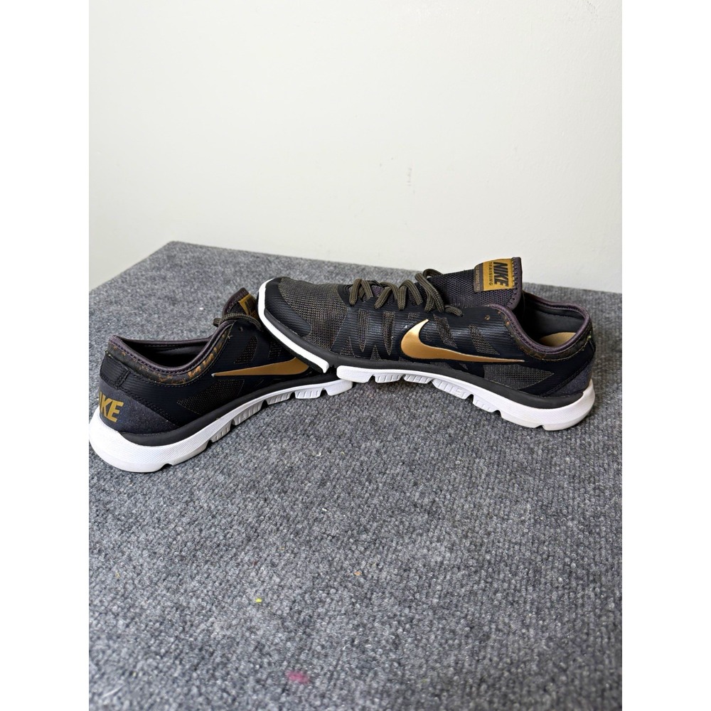 Nike Flex Supreme TR 2 Men's Low Top Lace-Up Mesh Training Sneakers Black/Gold